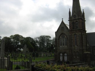 Field visit, Auchterless Parish Church and ruins from SW, Greeness Wind Farm, Aberdeenshire