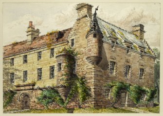 Perspective view of Menstrie Castle.