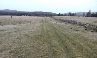 Plate 7 in geophysical survey report - Area 4 looking north towards Area 5 across drystone wall / Wade's Military Road
