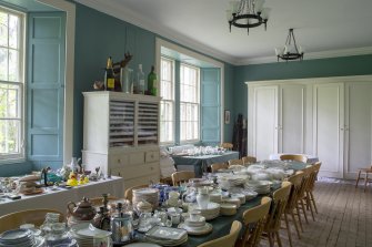 Interior view showing Shoot Dining Room on ground floor, Brechin Castle.