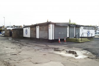 General view of sports shop and commercial centre taken from the north west.