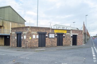 General view of the south east turnstiles taken from the south east.