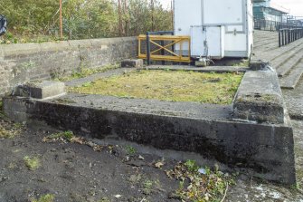 Detail of former floodlight base.