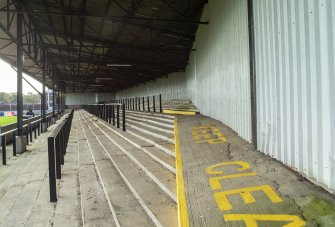 General view of the east covered terracing taken from the south. 