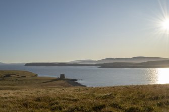 General view of Mousa broch from the NNE