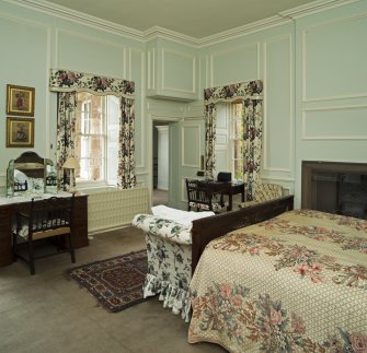 Interior view showing Blue Bedroom on second floor, Brechin Castle.