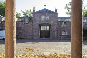 General view from the north showing courtyard at Stables, Brechin Castle.