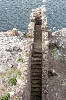 Detail of steps within castle wall.
