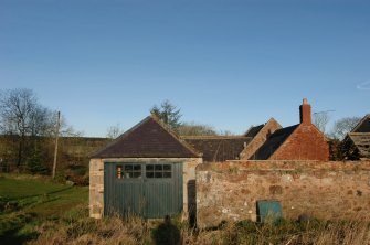 Standing building survey, Consecutive overlapping shots of the S enclosure wall and gable, Polwarth Crofts, Scottish Borders