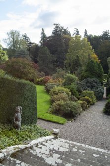 View from north showing Walled Garden, Brechin Castle. 