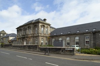 View from south-west showing former Victoria Works (now residential), 70 Pilmuir Street, Dunfermline