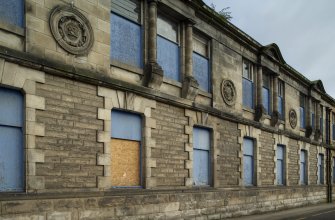 View from west showing main elevation of St Margaret's Works, Foundry Street, Dunfermline