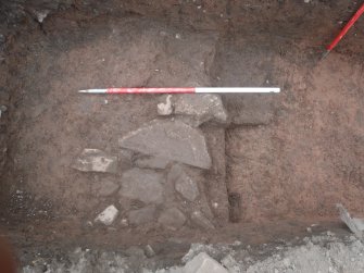 Watching brief, Plan view of stones 022, Ground to the rear of 51A/51B High Street, Jedburgh, Scottish Borders