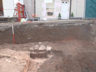 Watching brief, NE-facing section below Smiths Wynd (J-I), Ground to the rear of 51A/51B High Street, Jedburgh, Scottish Borders