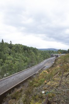 View of Dunalastair Dam area, fish ladder from west