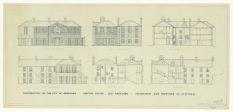 Aberdeen, Seaton House.
Elevations and sections.
Insc: 'Corporation Of The City Of Aberdeen. Seaton House. Old Aberdeen. Elevations And Sections As Existing'.