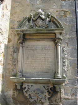 Detail of Forbes wall memorial, Pencaitland Parish Church and Burial Ground, Easter Pencaitland.
