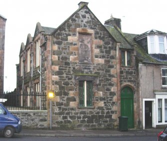 View from north showing Church Hall, No 26 Castle Street, Rothesay, Bute.