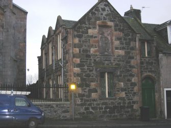 View from north showing Church Hall, No 26 Castle Street, Rothesay, Bute.