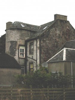 View from south-east showing rear elevations of Nos 11-13 Montague Street, Rothesay, Bute.