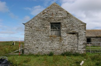 Standing building survey, Unit 7, SW-facing gable, consecutive shots, Stroupster Farm, Caithness