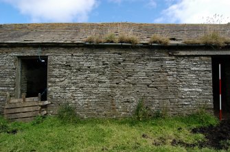 Standing building survey, Units 6, 5 and 3, SW-facing elevation (courtyard), Stroupster Farm, Caithness