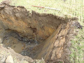 Watching brief, Trial pit 157, Site investigation, Stroupster Farm, Caithness