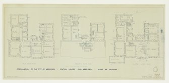 Aberdeen, Seaton House.
Plans.
Insc: 'Corporation Of The City Of Aberdeen. Seaton House. Old Aberdeen. Plans As Existing'.