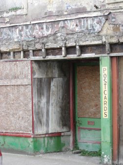 Detail of former shop front at Nos 9-13 Watergate, Rothesay, Bute.