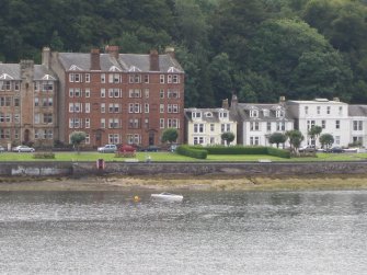 General view from north-west showing Nos 11-18 Battery Place, Rothesay, Bute.