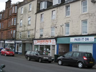 View from north showing Nos 14-19 Argyle Street, Rothesay, Bute.