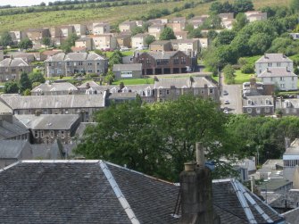 General view from east looking towards Ballochgoy area, also showing St Andrew's Primary School, Gowanfield Terrace, Rothesay, Bute.