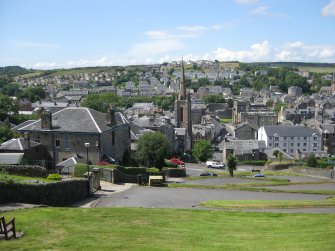 General view from east from Serpentine Road looking towards town centre, Rothesay, Bute.