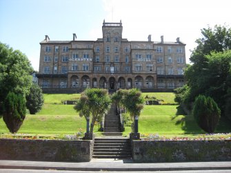 View from north-west showing main frontage of Glenburn Hotel, Glenburn Road, Craigmore, Rothesay, Bute.