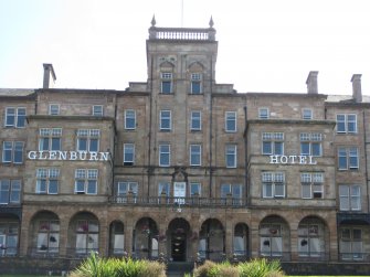 View from north-west showing main frontage of Glenburn Hotel, Glenburn Road, Craigmore, Rothesay, Bute.