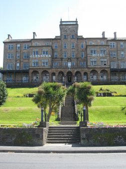 View from north-west showing main frontage of Glenburn Hotel, Glenburn Road, Craigmore, Rothesay, Bute.