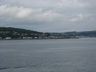 Distant view from north showing Rothesay, Bute.