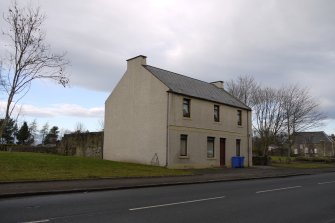 View from south-west showing Nos 46-48 Corbiehall, Bo'ness.