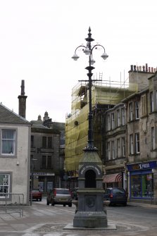 View from north showing Jubilee Fountain and Market Street, Bo'ness.