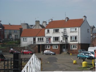 View from north-east showing Victoria Place, Dunbar.