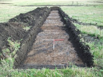 Archaeological evaluation, Trench 23 Post-Excavation, Plough scars visible, Site 14, Borders Railway Project