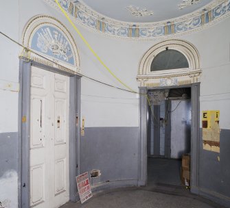 Interior view showing hallway at Nos 52-53 Carlton Place (Laurieston House), Glasgow.