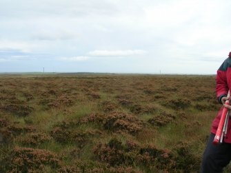 Ground penetrating radar survey, Looking E-wards onto Oliclate Sites A and B, Loch of Yarrows, Highland