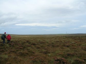 Ground penetrating radar survey, Looking E-wards onto Oliclate Sites A and B, Loch of Yarrows, Highland