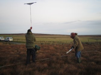 Ground penetrating radar survey, Peat probing at Oliclate Site A, Loch of Yarrows, Highland