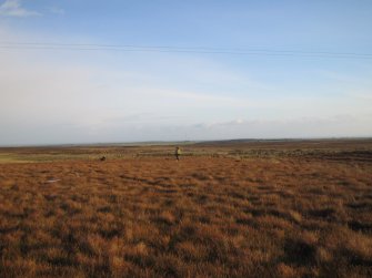 Ground penetrating radar survey, General view of Oliclate Site A from the W, Loch of Yarrows, Highland