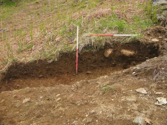 Excavation, Full section of site 12, Replacement Overhead Line (YX route), Ben Cruachan Hydro Power Station to Dalmally Substation, Argyll and Bute