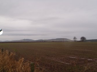 Cultural heritage assessment, General shot of Cat Cairn with Cairn Hill and Hill of Tillymorgan behind, Proposed wind farm at Hill of Rothmaise, Meikle Wartle, Inverurie, Aberdeenshire