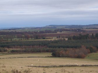 Cultural heritage assessment, Roughly 180º view from the Mummer’s Cairn – starting in the SE – and on an arc to the W (approx), Proposed wind farm at Hill of Rothmaise, Meikle Wartle, Inverurie, Aberdeenshire