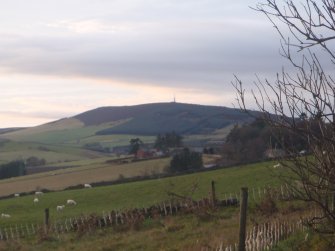 Cultural heritage assessment, Roughly 180º view from the Mummer’s Cairn – starting in the SE – and on an arc to the W (approx), Proposed wind farm at Hill of Rothmaise, Meikle Wartle, Inverurie, Aberdeenshire